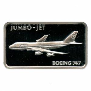 Bild von 1 oz MünzManufaktur Motivbarren Jumbo Jet Boing 747