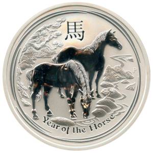 Bild von 5 oz Lunar II Silber - Pferd 2014