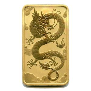 Bild von 1 oz Gold Münzbarren Drache 2019