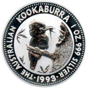 Bild von 1 oz Silber Kookaburra - 1993