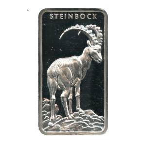 Bild von 1 oz MünzManufaktur Motivbarren Steinbock