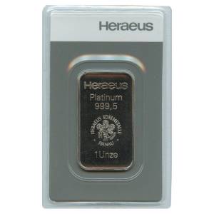 Bild von 1 oz Platinbarren - Heraeus