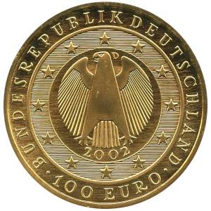 Bild von 100 Euro - 2002 Währungsunion - D - in der Schatulle mit Zertifikat