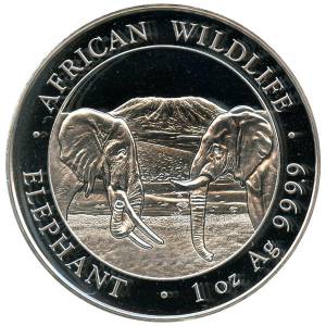 Bild von 1 oz Somalia Elefant Silber - 2020