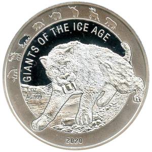 Bild von 1 oz Silber Giganten der Eiszeit - Säbelzahnkatze 2020