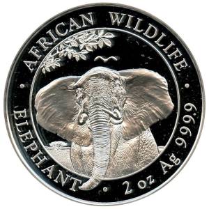 Bild von 2 oz Somalia Elefant Silber - 2021