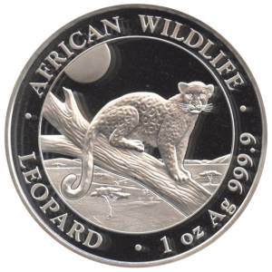 Bild von 1 oz Somalia African Wildlife Leopard Silber 2021