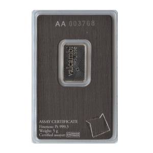 Bild von 5 g Platinbarren - diverse -19% MwSt.