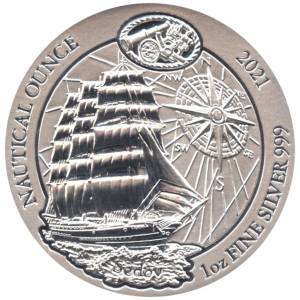 Bild von 1 oz Ruanda Nautical Silber - 100 Jahre Sedov 2021