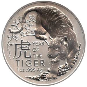 Bild von 1 oz Silber - Australien RAM Lunar Tiger 2022