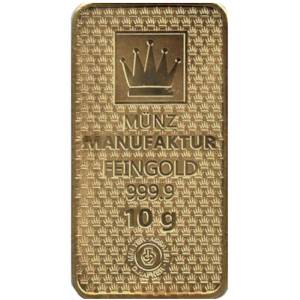 Bild von 10 g Goldbarren - MünzManufaktur in Originalfolie - LBMA zertifiziert