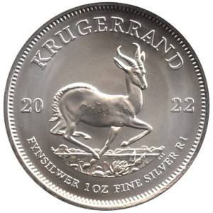 Bild von 1 oz Silbermünze Krügerrand 2022
