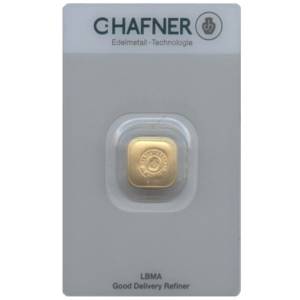 Bild von 1 oz Goldbarren - C.HAFNER - Quadrat