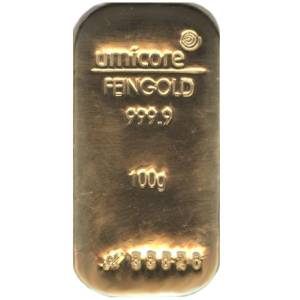 Bild von 100 g Goldbarren - Umicore