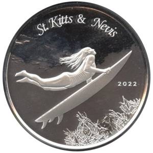 Bild von 1 oz Silber St. Kitts & Nevis - Surfer 2022