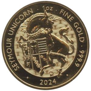 Bild von 1 oz Gold Tudor Beasts Seymour Unicorn 2024