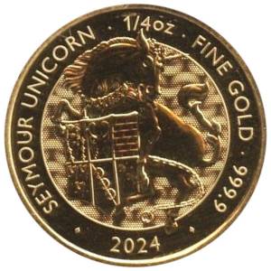 Bild von 1/4 oz Gold Tudor Beasts Seymour Unicorn 2024