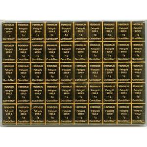 Bild von 50 x 1 g Tafelbarren Gold - diverse