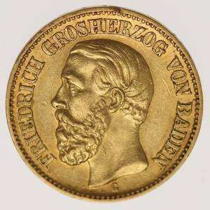 Bild von 20 Mark Baden Friedrich Grosherzog von Baden - diverse - Sonderangebot ****