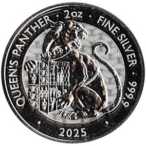 Bild von 2 oz Silber Tudor Beasts - Queen´s Panther 2025 - MwSt.19%