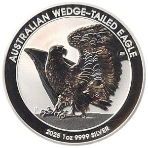 Bild von 1 oz Silbermünze Australian Wedge Tailed Eagle 2025 - 19% Mwst