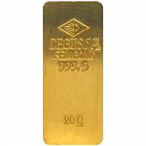 Bild von 20 g Goldbarren - Degussa - Sargbarren
