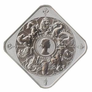 Bild von 1 oz The Queens Beasts - Silberbarren Quadrat - 19% MwSt.
