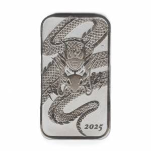 Bild von 1 oz Silber Münzbarren Perth Mint Rectangular Dragon 2025 - 19% MwSt.