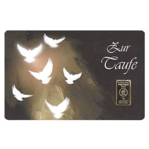 Bild von Geschenkmotivbarren - 1 g Goldbarren Heimerle + Meule - Geburt