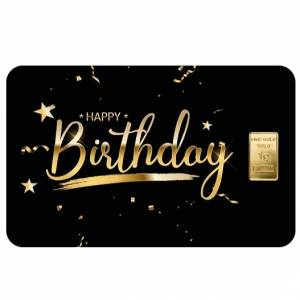 Bild von Geschenkmotivbarren - 1 g Goldbarren Heimerle + Meule - Happy Birthday