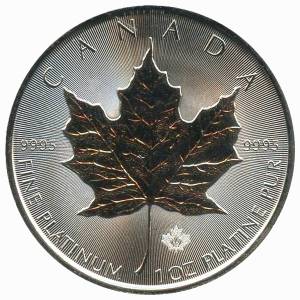 1 oz Platin Maple Leaf Münze - diverse - 19% MwSt. Bild von 1 oz Platin Maple Leaf Münze - diverse - 19% MwSt.
