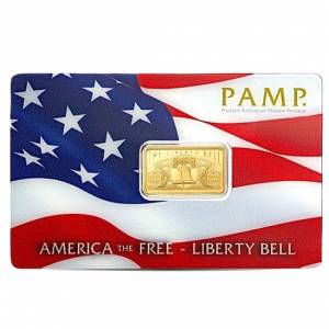Bild von 5 g Goldbarren - PAMP - America The Free Liberty Bell