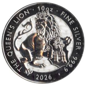 Bild von 10 oz Silber Tudor Beasts - Queen's Lion - 2026 - MwSt.19%