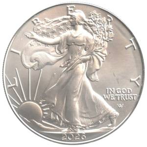Bild von 1 oz American Eagle Silber - 2026 - 19 % MwST