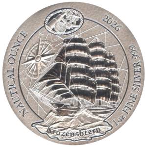 Bild von 1 oz Ruanda Nautical Silber - Kruzenshtern 2026 - 19% MwSt.
