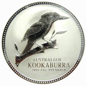 Bild von 2 oz Silber Kookaburra – 2003 - differenzbesteuert
