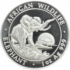Bild von 1 oz Somalia Elefant Silber – 2009