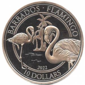 Bild von 1 oz Platin Barbados Flamingo 2022