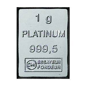 Bild von 1 g Platinbarren - diverse - differenzbesteuert