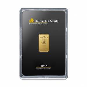 Bild von 5 g Goldbarren - Heimerle - Meule geprägt