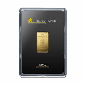 Bild von 10 g Goldbarren - Heimerle + Meule geprägt