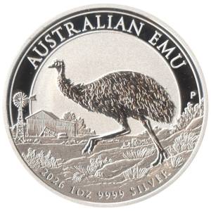 Bild von 1 oz Silber Australien Emu - 2026 - 19% MwSt.