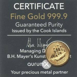 Bild von 2 g Gold Cook Islands Bounty 2026