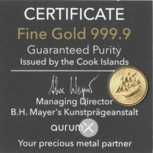 Bild von 1 g Gold Cook Islands Bounty 2026