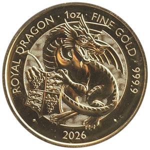 Bild von 1 oz Gold Tudor Beasts Royal Dragon 2026