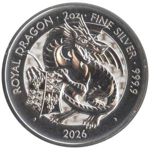 Bild von 2 oz Silber Tudor Beasts - Royal Dragon - 2026 - MwSt.19%