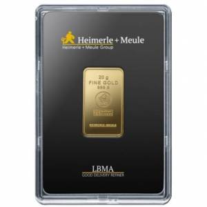 Bild von 20 g Goldbarren - Heimerle + Meule geprägt