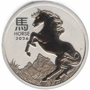 Bild von 1 oz Platin Lunar III - Pferd 2026
