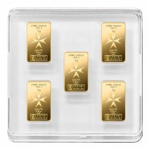 Bild von 10 x 1 g Gold Malta Coinbar Card - Heimerle & Meule - 2026