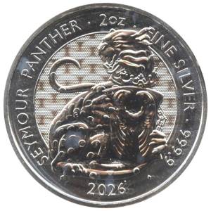 Bild von 2 oz Silber Tudor Beasts - Seymour Panther - 2026 -19% MwSt.